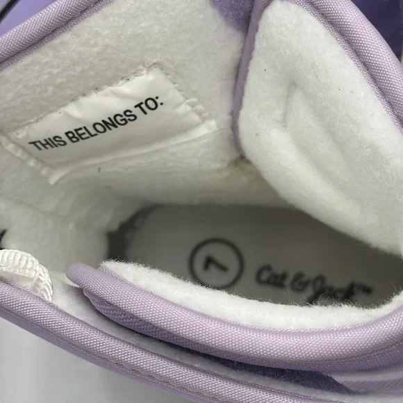 NWT Cat & Jack Purple Winter Boots Toddler Size 7 - Picture 13 of 17